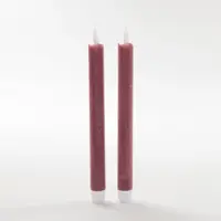 Anna's Collection LED dinerkaars wax 3D lont roze 2 stuks - afbeelding 1