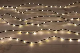 Anna's Collection LED draadverlichting 100 lampjes zwart 3m, warm wit - afbeelding 1