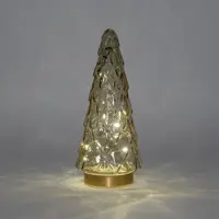 Anna's Collection LED glazen boom amber 28,5cm - afbeelding 2