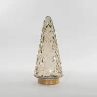 Anna's Collection LED glazen boom amber 28,5cm - afbeelding 3