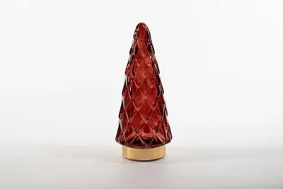 Anna's Collection LED glazen boom bordeaux 24,5cm - afbeelding 3