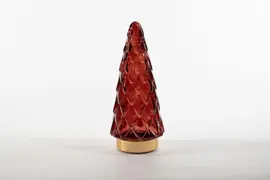 Anna's Collection LED glazen boom bordeaux 24,5cm - afbeelding 3