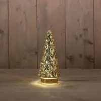 Anna's Collection LED glazen boom goud Ø 10,5 x 24,5cm - afbeelding 1