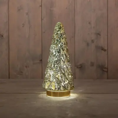 Anna's Collection LED glazen boom goud Ø 13 x 28,5cm - afbeelding 1