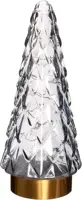 Anna's Collection LED glazen boom gouden voet grijs Ø 10,5 x 24,5cm - afbeelding 1