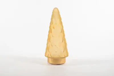 Anna's Collection LED glazen boom gouden voet mat goud Ø 10,5 x 24,5cm - afbeelding 3