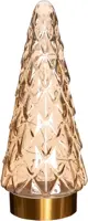 Anna's Collection LED glazen boom gouden voet taupe Ø 10,5 x 24,5cm - afbeelding 1