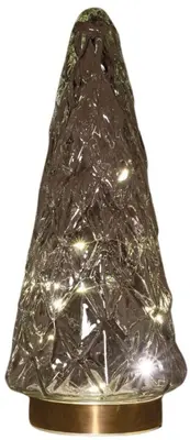 Anna's Collection LED glazen boom gouden voet transparant Ø 15 x 28,5cm - afbeelding 1