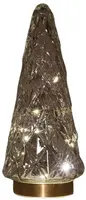 Anna's Collection LED glazen boom gouden voet transparant Ø 15 x 28,5cm - afbeelding 1