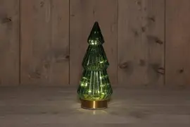 Anna's Collection LED glazen boom groen 23,5cm - afbeelding 1