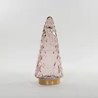 Anna's Collection LED glazen boom roze 28,5cm - afbeelding 3