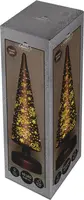 Anna's Collection LED glazen kerstboompje sterren 10 lampjes brons 9 x 30cm - afbeelding 1