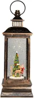Anna's Collection LED glitterwater lantaarn kerstman 27,5 x 10cm - afbeelding 1