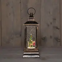 Anna's Collection LED glitterwater lantaarn kerstman 27,5 x 10cm - afbeelding 3