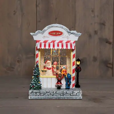 Anna's Collection LED glitterwater snoepwinkel met 22 x 18cm, warm wit - afbeelding 1