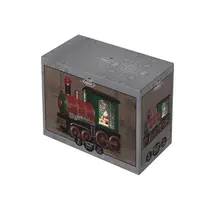Anna's Collection LED glitterwater trein met kerstman 15 x 21cm warm wit kopen?