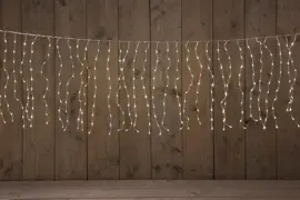 Anna's Collection LED gordijnverlichting 1000 lampjes transparant 50 x 500cm, warm wit - afbeelding 1