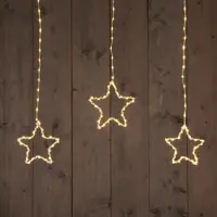 Anna's Collection LED gordijnverlichting ster 186 lampjes 90 x 80cm, classic warm - afbeelding 2