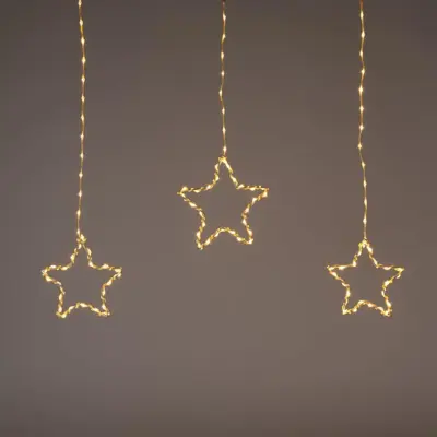 Anna's Collection LED gordijnverlichting ster 186 lampjes 90 x 80cm, classic warm - afbeelding 4