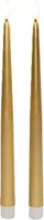 Anna's Collection LED gotische kaars 3d flame 30 cm goud 2 stuks - afbeelding 1
