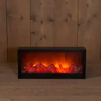 Anna's Collection LED haard zwart 45 x 20 x 10cm - afbeelding 2