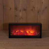 Anna's Collection LED haard zwart 45 x 20 x 10cm - afbeelding 1