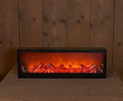 Anna's Collection LED haard zwart 60 x 20 x 10cm - afbeelding 2
