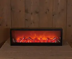 Anna's Collection LED haard zwart 60 x 20 x 10cm - afbeelding 1