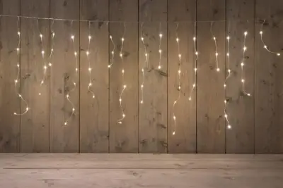 Anna's Collection LED ijspegelverlichting draad 360 lampjes transparant 720 x 70cm, warm wit - afbeelding 2