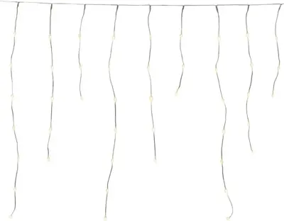 Anna's Collection LED ijspegelverlichting draad 360 lampjes transparant 720 x 70cm, warm wit - afbeelding 1