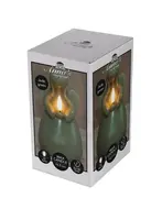 Anna's Collection LED kaars 3d flame engel 8.5x14.5cm jade groen 1 stuks
