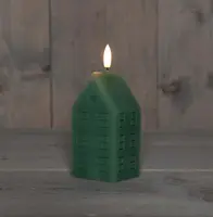 Anna's Collection LED kaars 3d flame huis 5x6x15cm wit 1 stuks - afbeelding 1