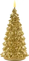 Anna's Collection LED kaars 3d flame kerstboom 9.5x20cm goud 1 stuks - afbeelding 1