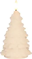 Anna's Collection LED kaars 3d flame kerstboom 9.5x20cm wit 1 stuks - afbeelding 1