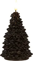Anna's Collection LED kaars 3d flame kerstboom 9.5x20cm zwart 1 stuks - afbeelding 1