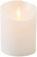 Anna's Collection LED kaars flame effect rustiek 7.5x10cm parel 1 stuks - afbeelding 2