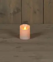 Anna's Collection LED kaars flame effect rustiek 7.5x10cm parel 1 stuks - afbeelding 1
