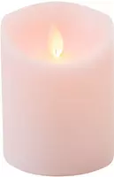 Anna's Collection LED kaars flame effect rustiek 7.5x10cm roze 1 stuks kopen?