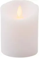 Anna's Collection LED kaars flame effect rustiek 7.5x10cm wit 1 stuks - afbeelding 2