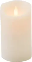 Anna's Collection LED kaars flame effect rustiek 7.5x12.5cm ivoor 1 stuks - afbeelding 2