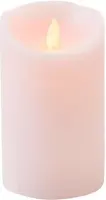 Anna's Collection LED kaars flame effect rustiek 7.5x12.5cm lichtroze 1 stuks - afbeelding 2