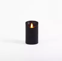 Anna's Collection LED kaars flame effect rustiek 7.5x12.5cm zwart 1 stuks kopen?