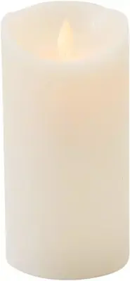 Anna's Collection LED kaars flame effect rustiek 7.5x15cm ivoor 1 stuks - afbeelding 2
