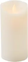 Anna's Collection LED kaars flame effect rustiek 7.5x15cm ivoor 1 stuks - afbeelding 2