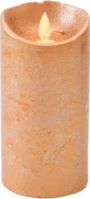 Anna's Collection LED kaars flame effect rustiek 7.5x15cm koper 1 stuks - afbeelding 1