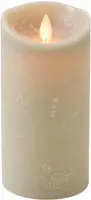 Anna's Collection LED kaars flame effect rustiek 7.5x15cm taupe 1 stuks - afbeelding 2
