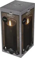 Anna's Collection LED kaars flame effect rustiek 7.5x15cm zwart 1 stuks kopen?