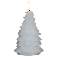 Anna's Collection LED kaars kerstboom 3D vlam wit Ø 8,5 x 15cm - afbeelding 1