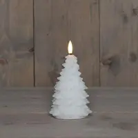 Anna's Collection LED kaars kerstboom 3D vlam wit Ø 8,5 x 15cm - afbeelding 2