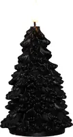 Anna's Collection LED kaars kerstboom wax 3D vlam zwart Ø 8,5 x 15cm - afbeelding 1
